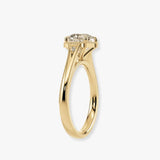 "Hope" Cushion Cut 3 Carat Trilogy Platinum Engagement Ring 3SCC04