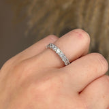 Lab Diamond Scallop Set Eternity Band Wedding Ring - HEERA DIAMONDS