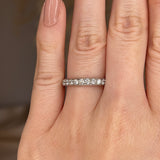 Lab Diamond Grain Set Eternity Band Wedding Ring - HEERA DIAMONDS