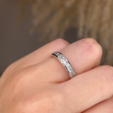 Princess Cut Diamond Channel Set Eternity Band Wedding Ring - HEERA DIAMONDS