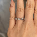 "Arria" Raised Round Brilliant Diamond Half Eternity Ring ET17 - HEERA DIAMONDS