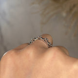 "Arria" Raised Round Brilliant Diamond Half Eternity Ring ET17 - HEERA DIAMONDS