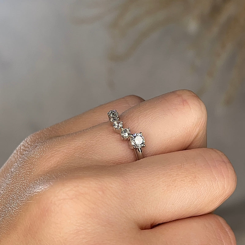 "Aeris" Bold Diamond Wave Shaped Eternity Band ET29 - HEERA DIAMONDS