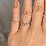 "Stella" V Shaped Pavé Diamond Eternity Ring ET45 - HEERA DIAMONDS