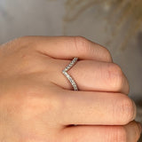 "Stella" V Shaped Pavé Diamond Eternity Ring ET45 - HEERA DIAMONDS