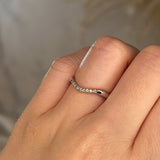 "Lacey" Pavé Diamond Subtly Shaped Eternity Ring E51 - HEERA DIAMONDS