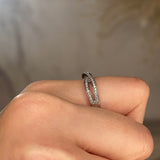 "Ciana" Crossover Pavé Diamond Eternity Ring ET67 - HEERA DIAMONDS