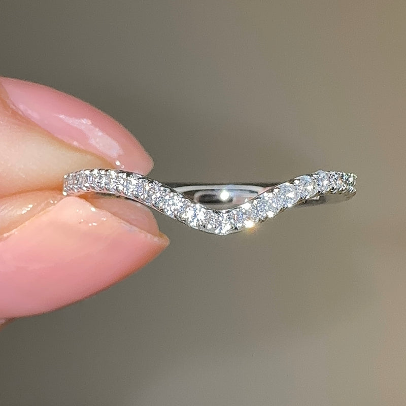 "Kira" Pave U Shape Eternity 0.65ct Diamond Ring ET25 - HEERA DIAMONDS