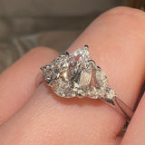 "Madison" Pear Cut Diamond Marquise Cut Shoulders Engagement Ring - HEERA DIAMONDS