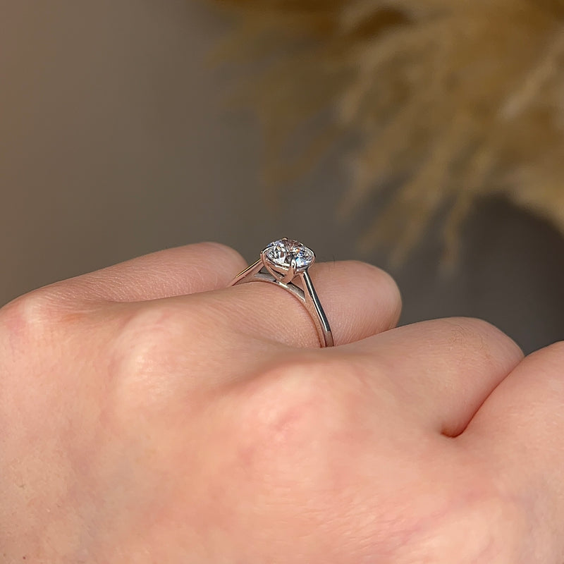 "Mirabel" Round Brilliant Solitaire Diamond Engagement Ring SSRB42 - HEERA DIAMONDS