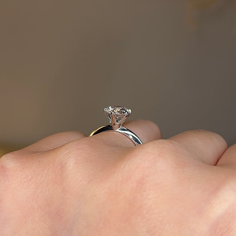"Lula" Round Brilliant Solitaire Diamond Engagement Ring SSRB40 - HEERA DIAMONDS