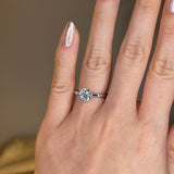 "Faith" Solitaire Round Brilliant Cut Twist Prongs Diamond Engagement Ring SSRB11 - HEERA DIAMONDS