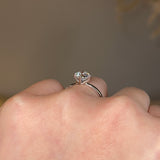 "Faith" Solitaire Round Brilliant Cut Twist Prongs Diamond Engagement Ring SSRB11 - HEERA DIAMONDS