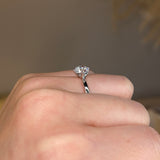 "Faith" Solitaire Round Brilliant Cut Twist Prongs Diamond Engagement Ring SSRB11 - HEERA DIAMONDS