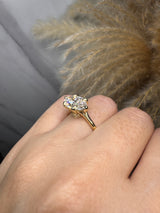 "Marvey" Marquise Cut 4 Carat Under Halo Engagement Ring