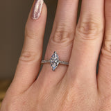 "Zora" Marquise Cut Diamond Grain Set Diamond Engagement Ring DSMC03 - HEERA DIAMONDS