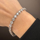 "Linda" Illusion 12 Carat Platinum Round Cut Diamond Bracelet