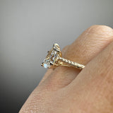 "Benji" Pear Cut 3 Carat Yellow Gold Solitaire Engagement Ring