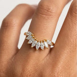 "Irena" Petal 1.00ct Diamond U Shaped Eternity Ring ET13