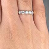 "Isolaire" 0.51 Carat Round Cut Natural Diamond Half Eternity Ring MDR3871