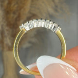 "Isolaire" 0.51 Carat Round Cut Natural Diamond Half Eternity Ring MDR3871
