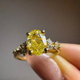 "Ivory" 1.04 Carat Oval Cut Lab Grown Diamond Shoulder Engagement Ring DS0008