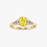"Ivory" 1.04 Carat Oval Cut Lab Grown Diamond Shoulder Engagement Ring DS0008