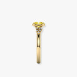 "Ivory" 1.04 Carat Oval Cut Lab Grown Diamond Shoulder Engagement Ring DS0008