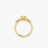 "Ivory" 1.04 Carat Oval Cut Lab Grown Diamond Shoulder Engagement Ring DS0008