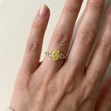 "Ivory" 1.04 Carat Oval Cut Lab Grown Diamond Shoulder Engagement Ring DS0008