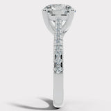 "Jasiri" 1 carat Round Brilliant Cut Diamond Micro Set Diamond Engagement Ring DSRB95 HEERA DIAMONDS