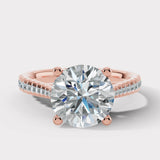 "Jasiri" 1 carat Round Brilliant Cut Diamond Micro Set Diamond Engagement Ring DSRB95 HEERA DIAMONDS