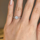 "Jasiri" Round Brilliant Cut Diamond Micro Set Diamond Engagement Ring DSRB95 - HEERA DIAMONDS