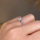 "Jasiri" Round Brilliant Cut Diamond Micro Set Diamond Engagement Ring DSRB95 - HEERA DIAMONDS