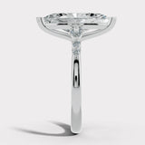 "Jasmine" Marquise Cut 1 Carat Diamond Shoulder Platinum Engagement Ring Render- side view