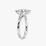 "Jasmine" Marquise Cut 1 Carat Diamond Shoulder Platinum Engagement Ring DSMC05