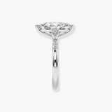 "Jasmine" Marquise Cut 1 Carat Diamond Shoulder Platinum Engagement Ring DSMC05