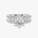 "Jennifer" 1.60 carat Round Brilliant Cut Diamond Matching Bridal Set Eternity Engagement Ring