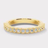 "Jo" Mini Bubbles Round Circle Pattern 0.30ct Diamond Half Eternity Ring ET80