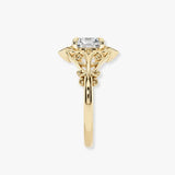 "July" Round Cut 1 Carat Solitaire 18k Yellow Gold Engagement Ring SSRB44