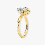 "Juni" Toi Et Moi 1.2 Carat Pear Cut Diamond Paired with 2 Carat Cushion Cut Gem Ring