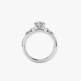 "Juniper" Oval Cut 1.5 Carat Diamond Shoulder Platinum Engagement Ring DSOC08