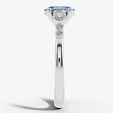 "Kade" Oval Cut Blue Diamond Shoulder Engagement Ring DSOC14 HEERA DIAMONDS