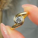 "Kaelora" 0.28 Carat Round Cut Natural Diamond Solitaire Engagement Ring MDR4110