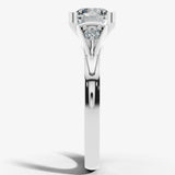 "Kayle" Round Cut 1.5 Carat Trilogy Platinum Engagement Ring 3SRB04 HEERA DIAMONDS