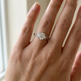 "Kayle" Round Cut 1.5 Carat Trilogy Platinum Engagement Ring 3SRB04