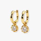 "Kiva" 1 CT Hoop Diamond Earrings