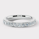 Lab Diamond Channel Set Eternity Band Wedding Ring CRB