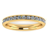 Lab Diamond Channel Set Eternity Band Wedding Ring - HEERA DIAMONDS