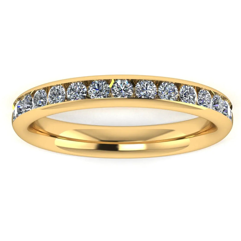 Lab Diamond Channel Set Eternity Band Wedding Ring - HEERA DIAMONDS